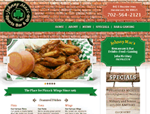 Tablet Screenshot of johnnymacswings.com